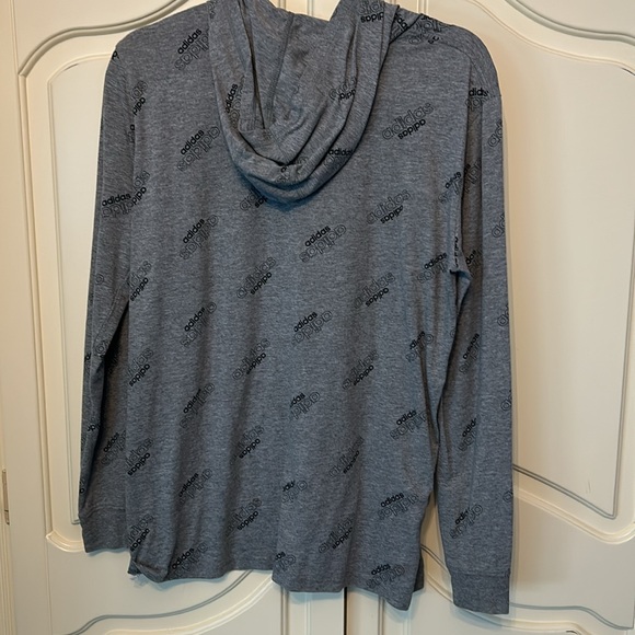 Adidas long sleeve T-Shirt with Hood Boys XL - NWOT - Picture 5 of 5